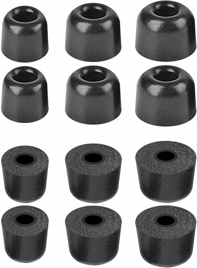 ALXCD Foam Ear Tips Compatible with Powerbeats Pro Headphone, 6 Pairs S/M/L 3 Sizes Soft Memory Foam Earbuds Tips Replacement Foam Tips, Compatible with Powerbeats Pro PB Pro 6 Pairs Black - Image 3